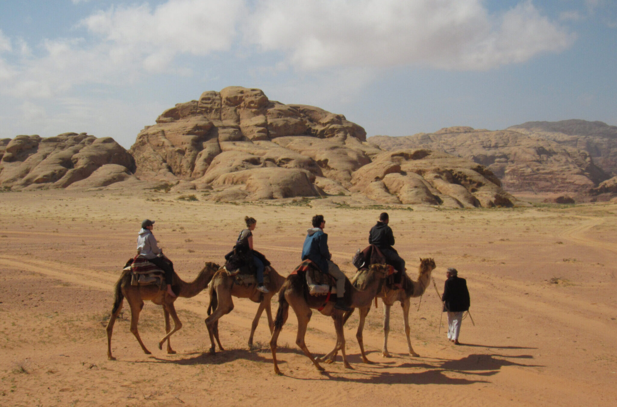 Students on a class trip to Jordan.