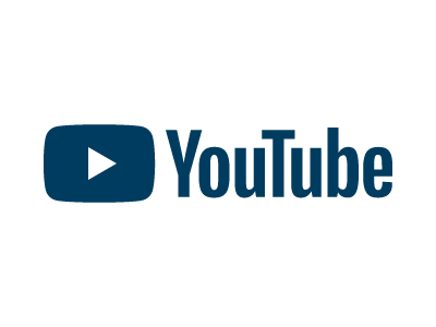 Youtube logo in navy