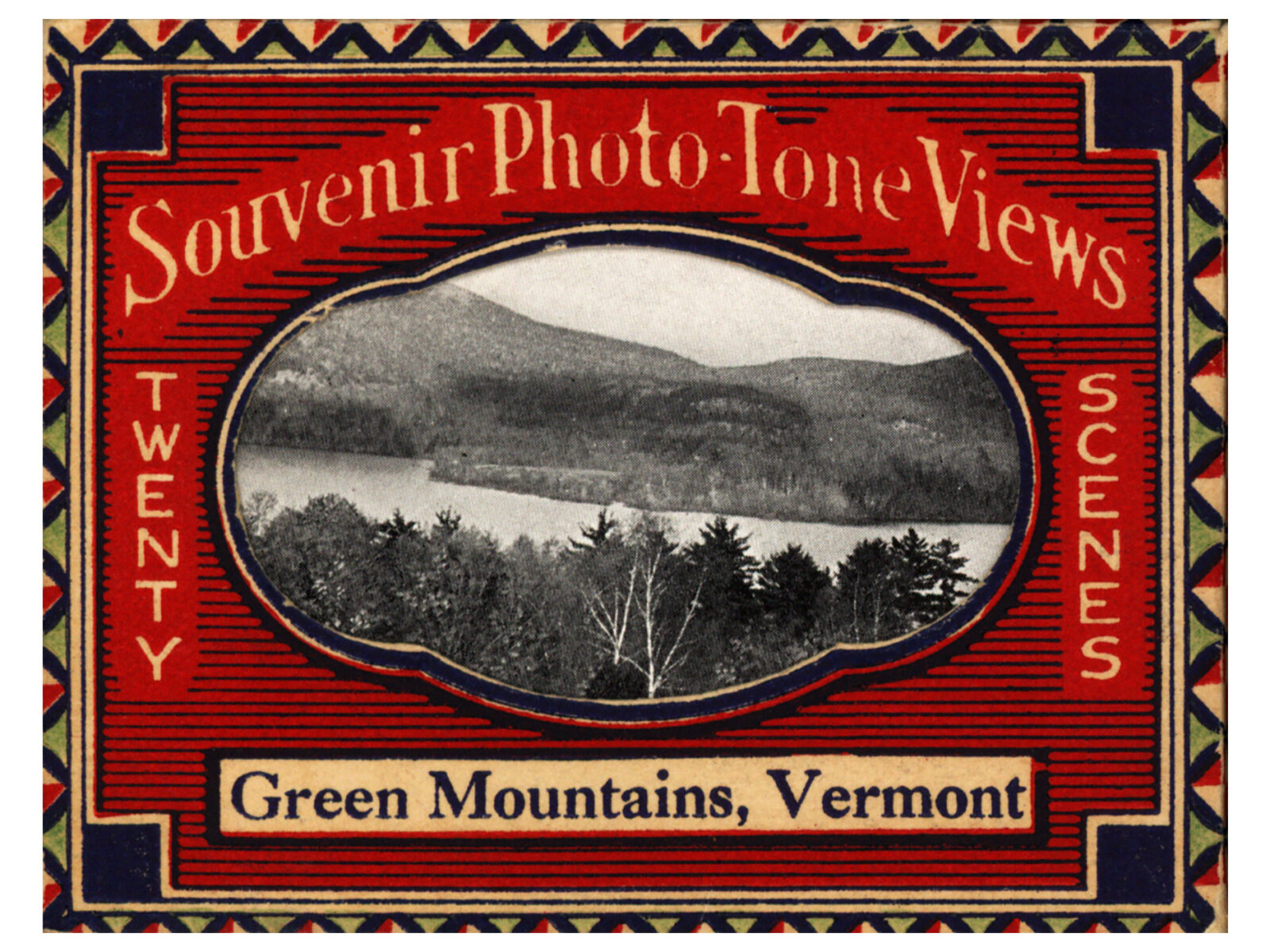 Portfolio wrapper with twenty scenes, one black and white picture of a river valley is visible.