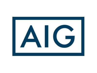 AIG logo in navy