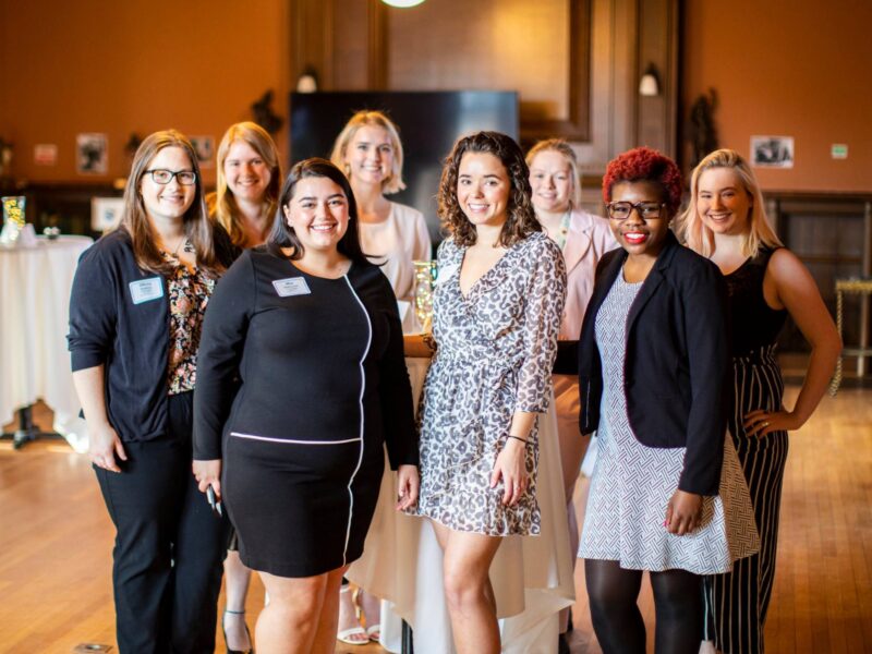 Stiller Women in Business meeting in the Morgan Room on campus