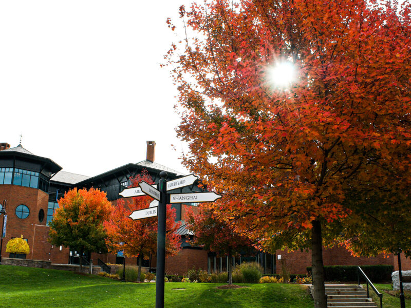 Champlain campus in the fall