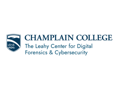 champlain college leahy center logo in navy