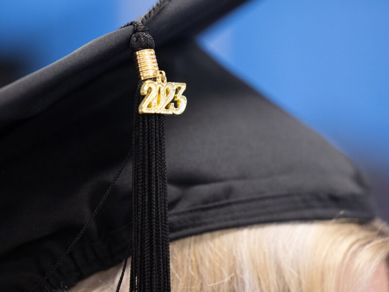 commencement hat with 2023 on tassel