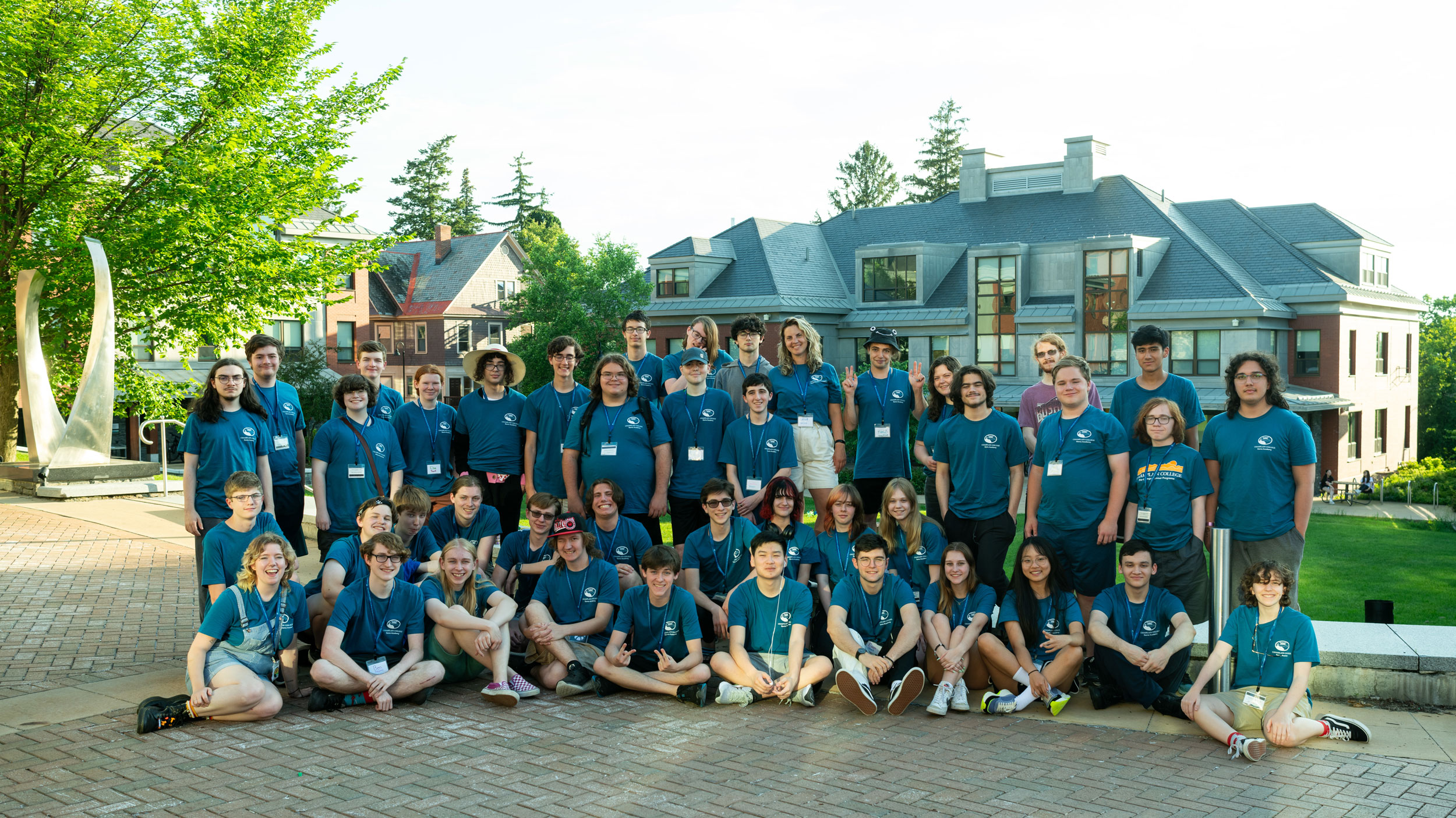 Group of high schoolers attending Champlain College's Pre-College Summer program