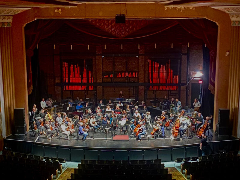 The Vermont Symphony Orchestra plays on stage at the Flynn Theater.
