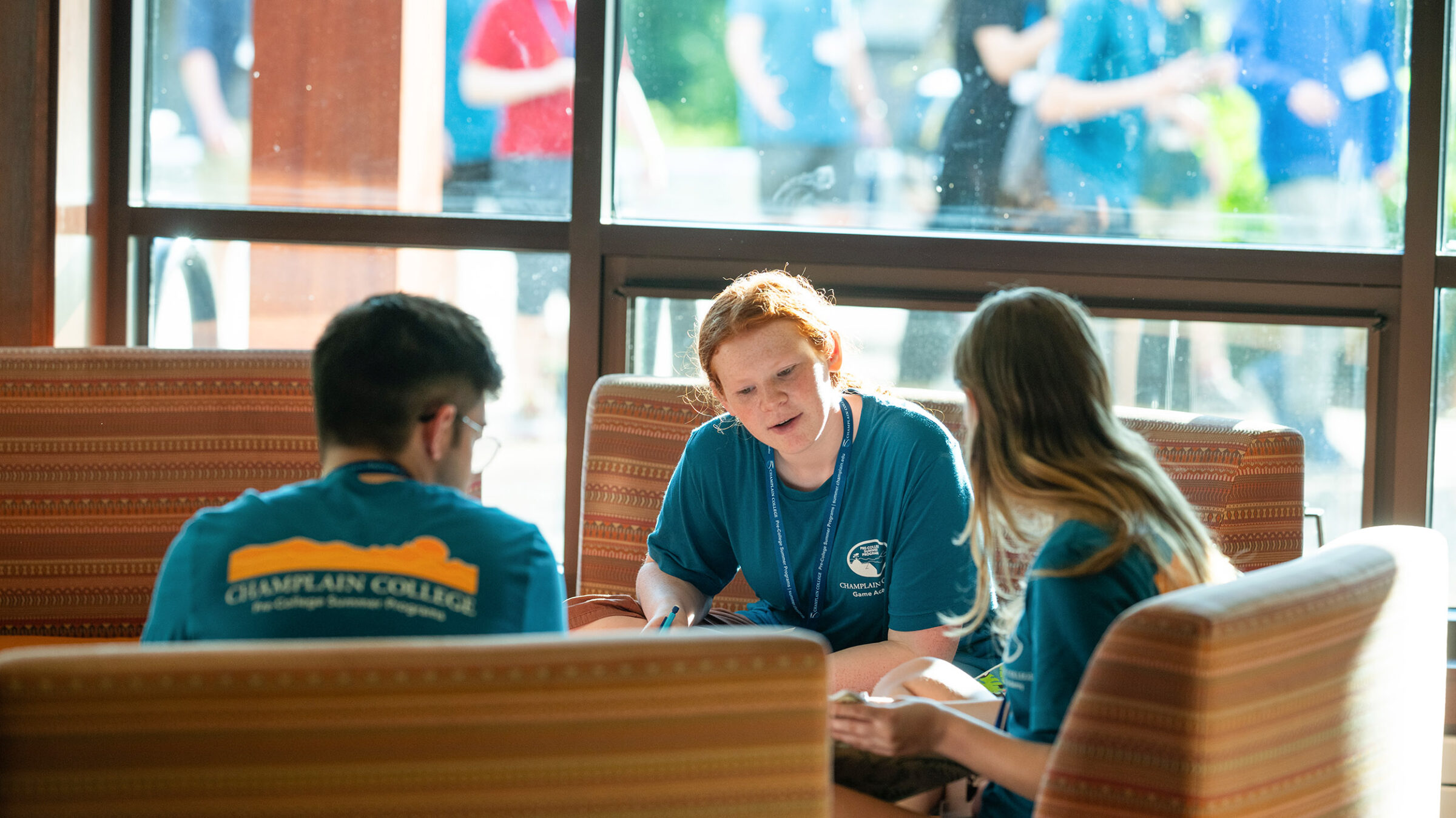 high school students collaborate during a pre-college summer program