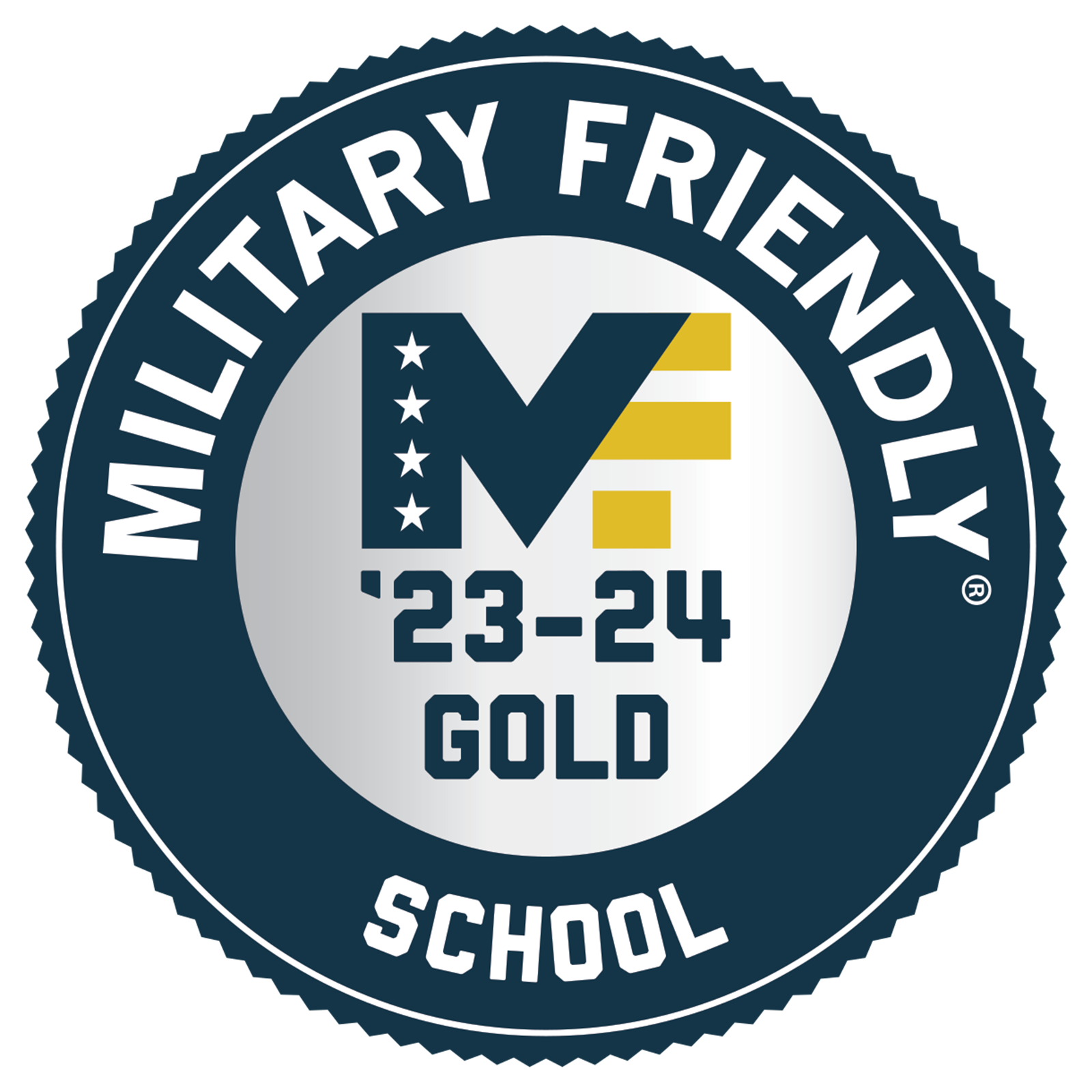 logo for Military friendly school 2023-24