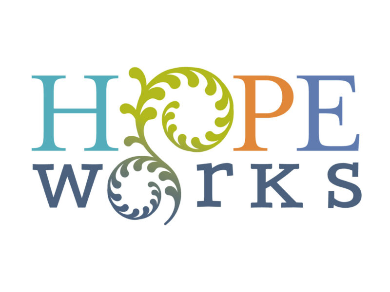 the words "Hope Works: in decorative font