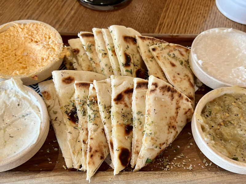 Greek food on a platter