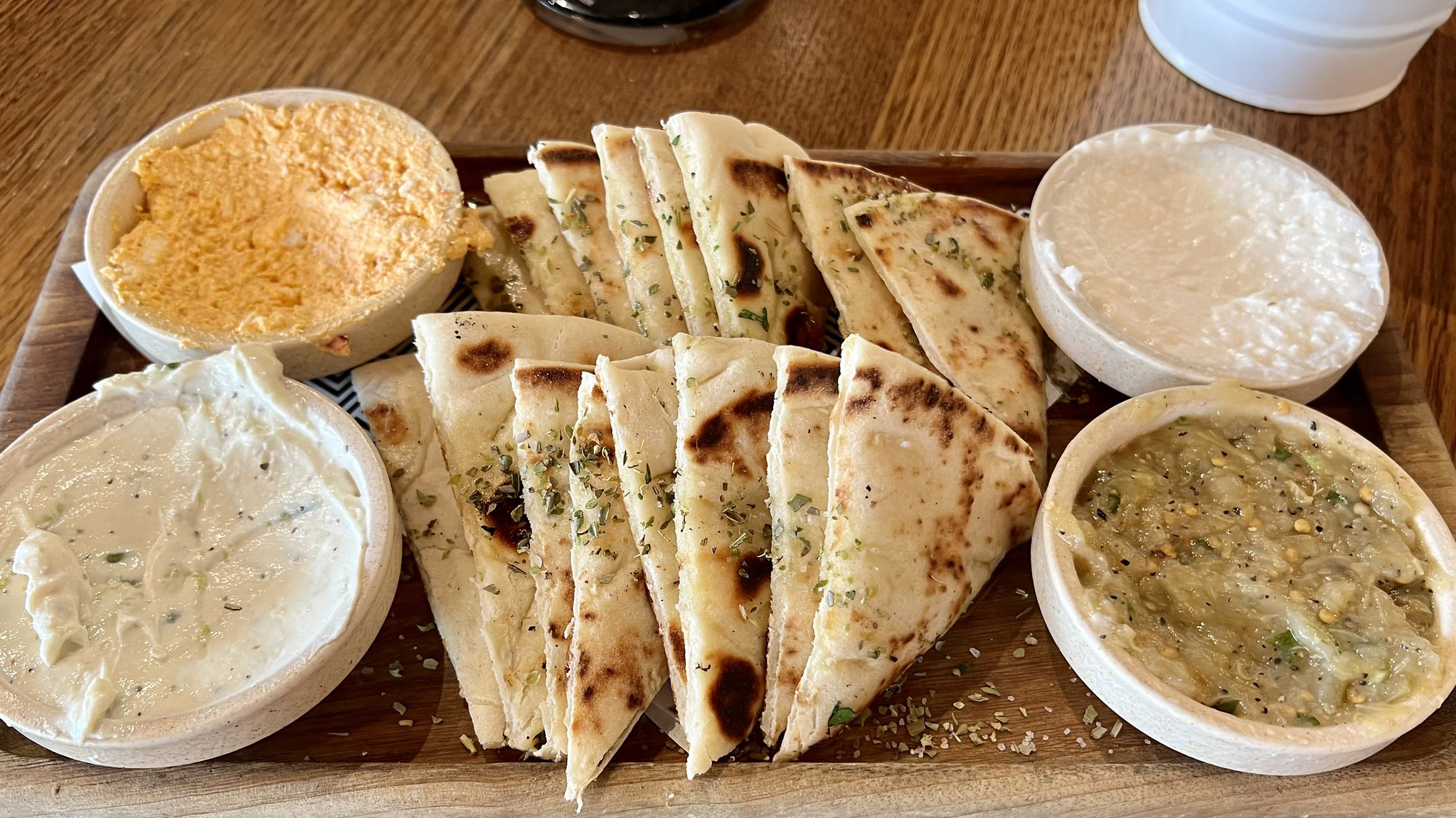 Greek food on a platter