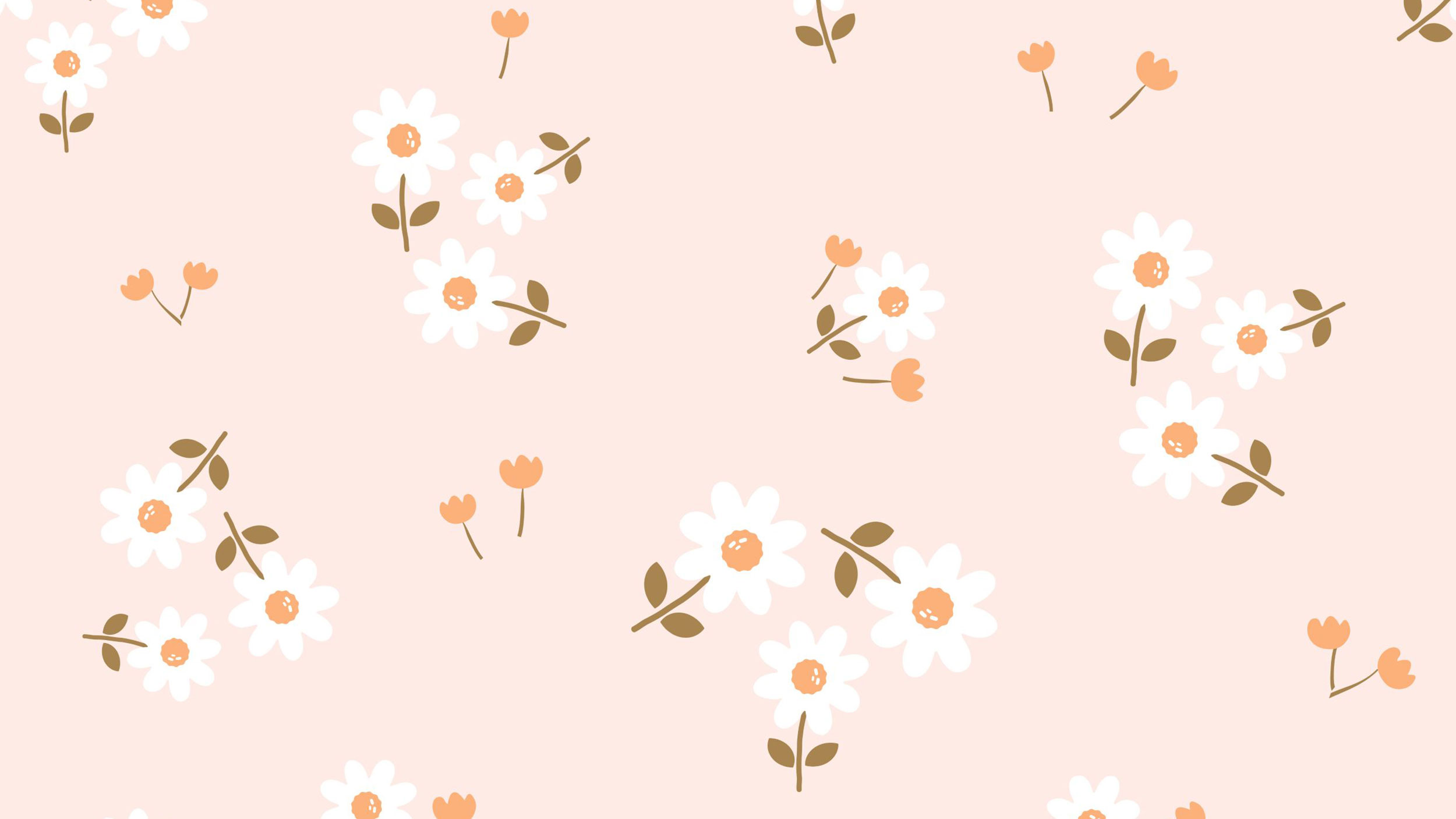 white flowers on pink background