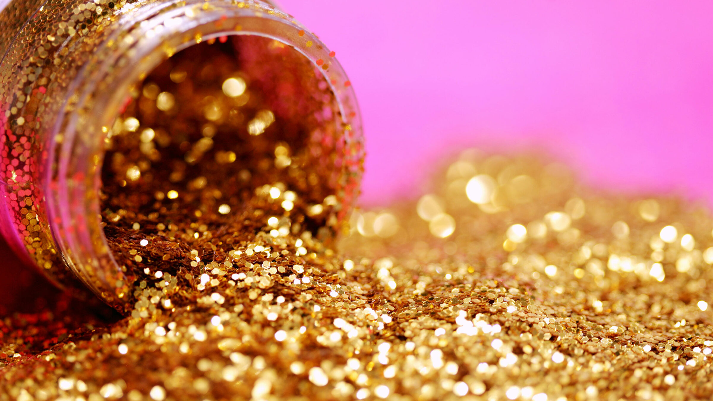 jar of gold glitter