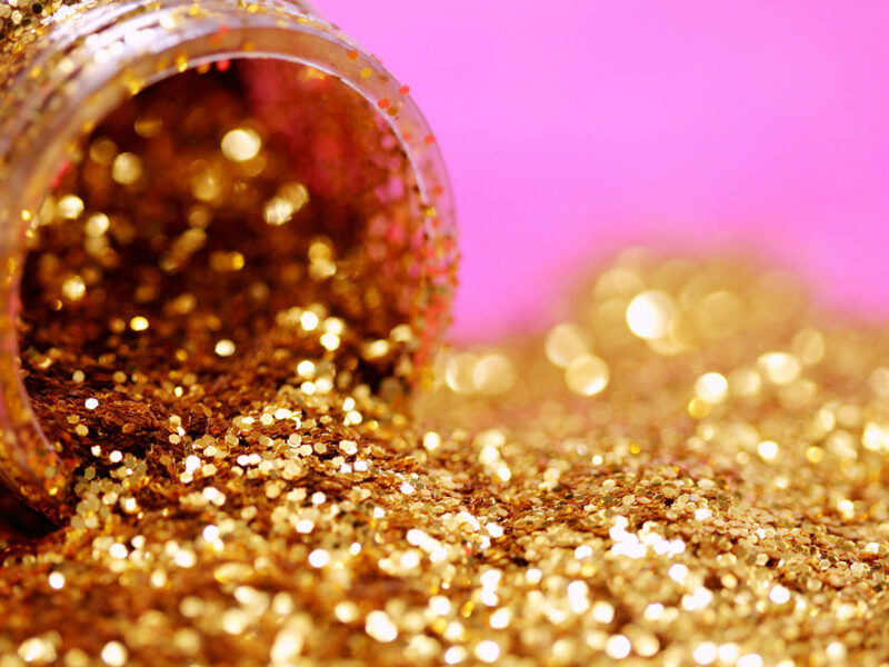 jar of gold glitter